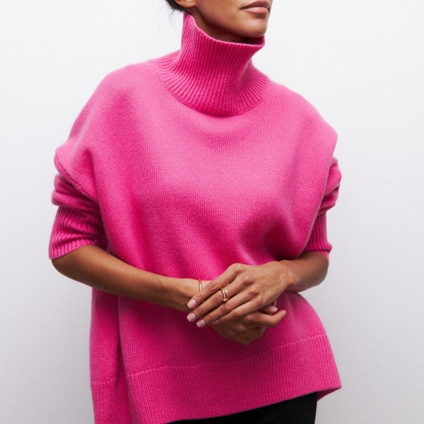 Tracey  - Oversized Turtleneck Sweater