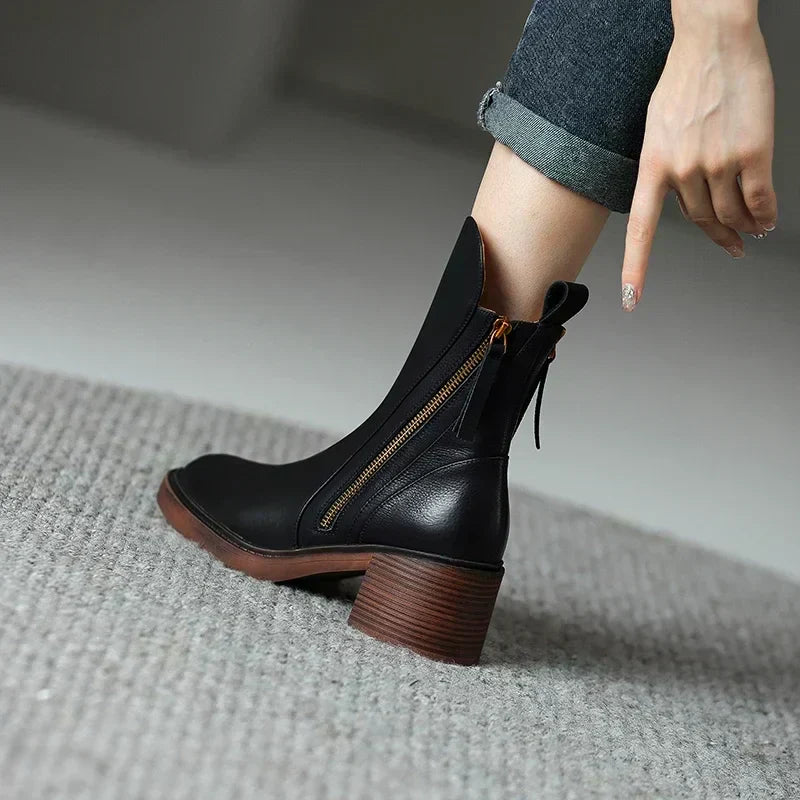 Meadow - Leather Ankle Boots