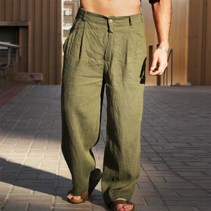 JAMES – WIDE-LEG LINEN TROUSERS
