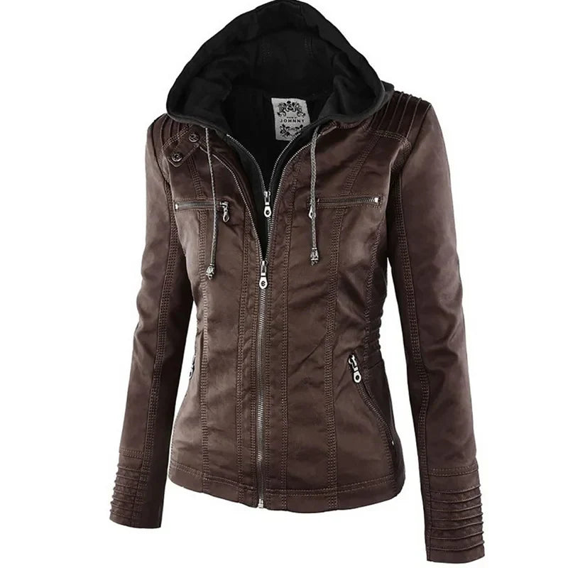 CELYRA – WATERPROOF FAUX LEATHER JACKET
