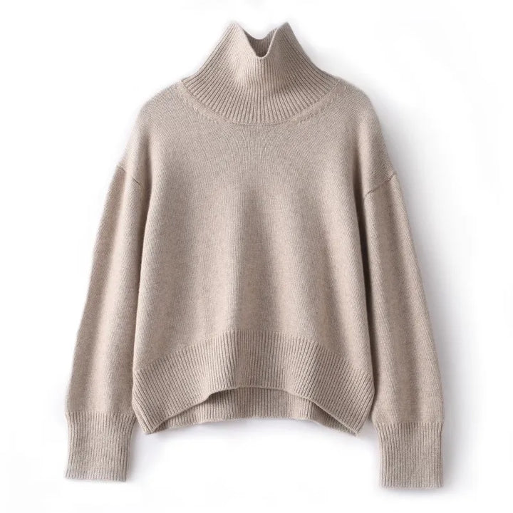 Elena - Pure Cashmere Turtleneck Sweater