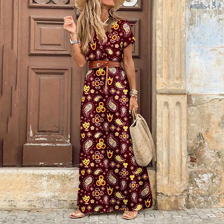 Vivienne - Floral Pleated Midi Dress