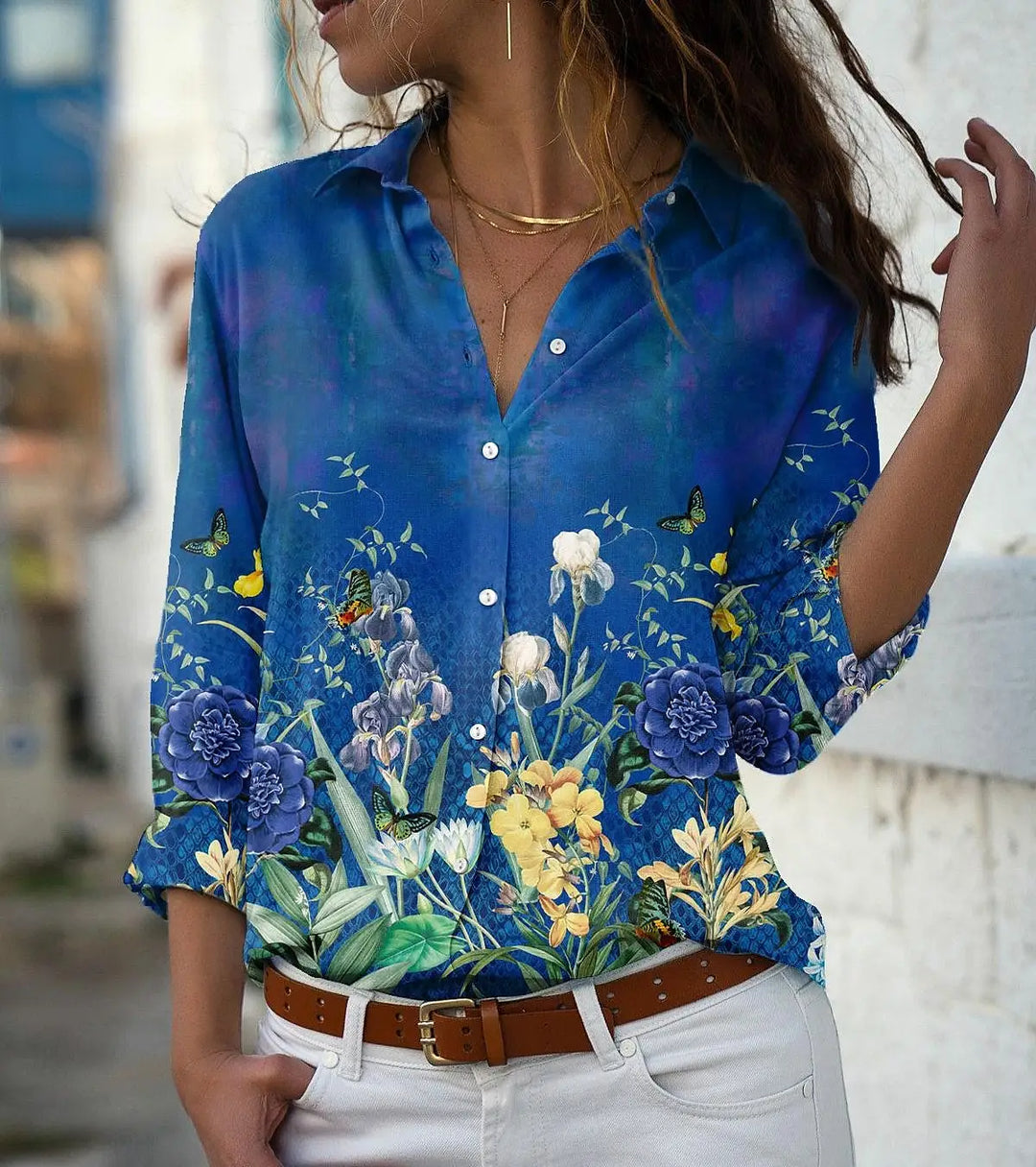 MAELYS – CASUAL PRINTED BLOUSE