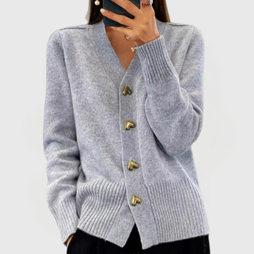 Daniela - Heart Button Cardigan
