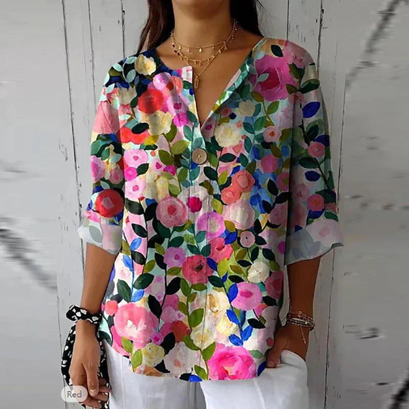 NAYELI – ELEGANT FLORAL BLOUSE