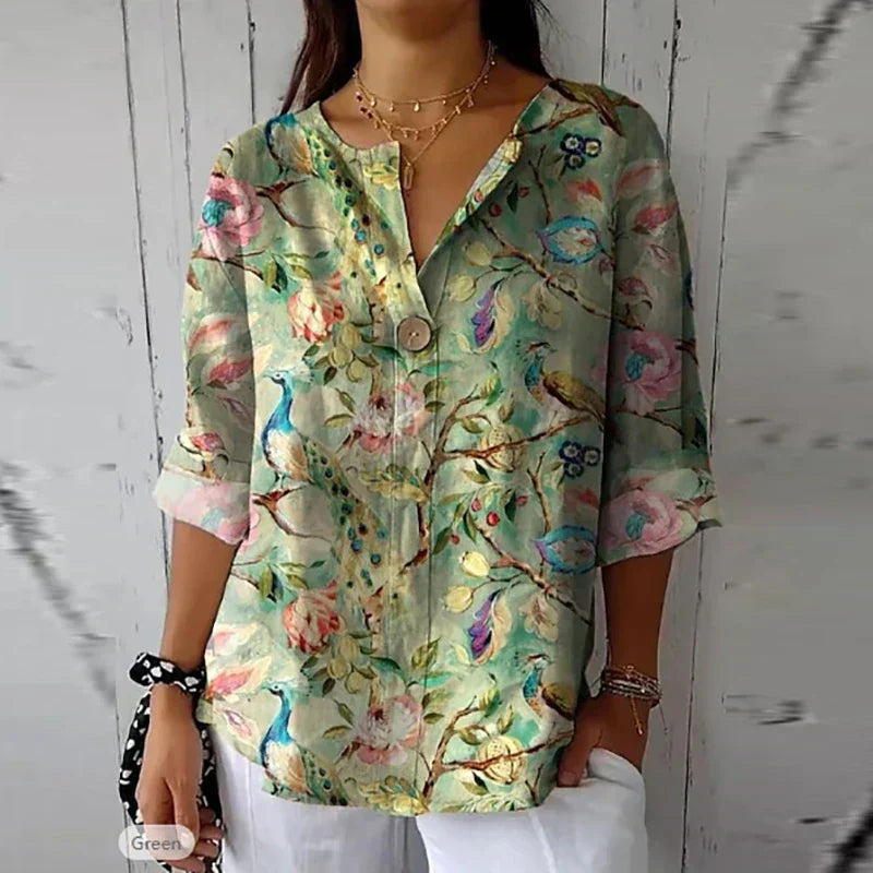NAYELI – ELEGANT FLORAL BLOUSE