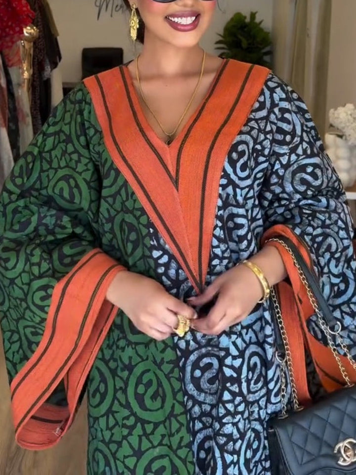 RENATA – CHIC COLOR PANEL DRESS