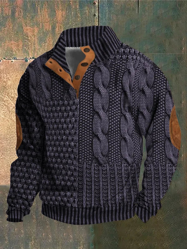 LEO – PATTERNED COZY KNIT SWEATER FOR MEN