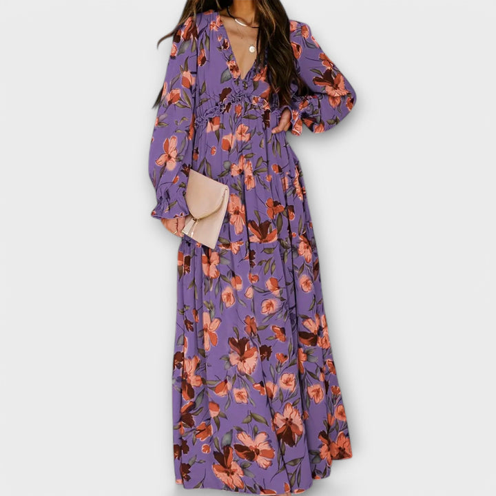 MIRAVELLE – ELEGANT FLORAL MAXI DRESS