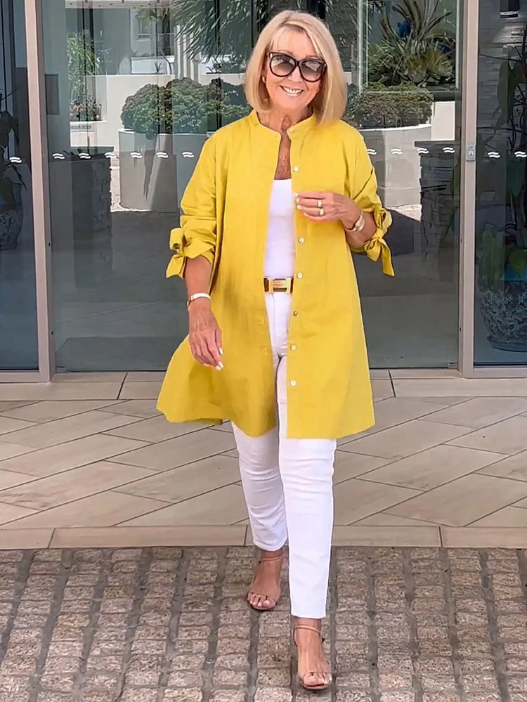 BELLAMY – GATHERED BACK COTTON SHIRT JACKET