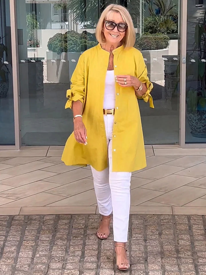 BELLAMY – GATHERED BACK COTTON SHIRT JACKET