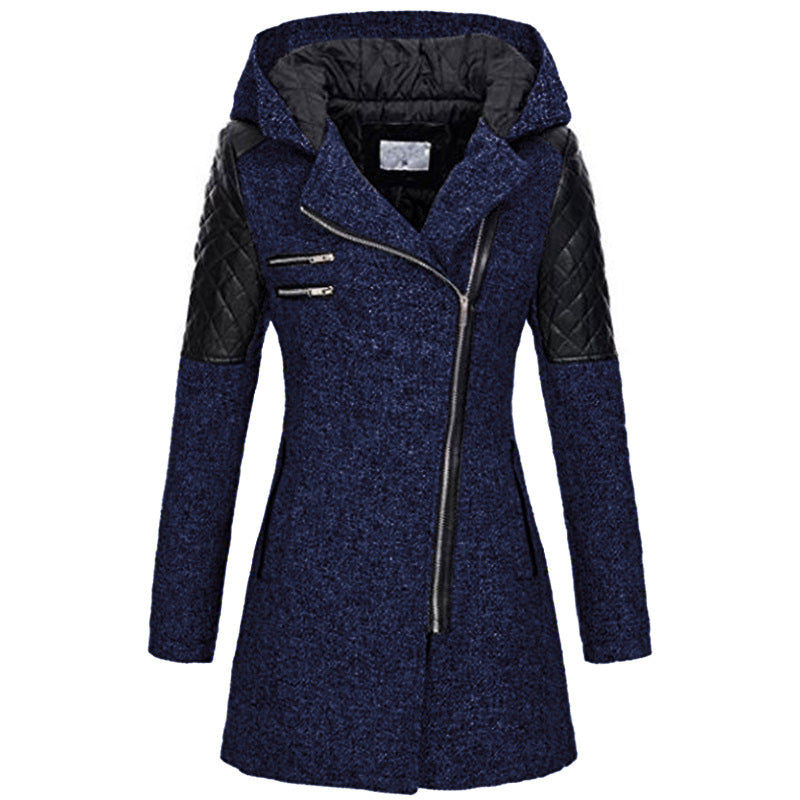 Zoë – Stylish Slant-Zip Winter Jacket