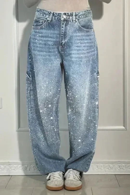 Victoria | High-Waist Glitter Jeans