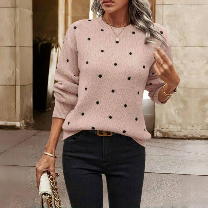AZELORIA – POLKA DOT KNITTED SWEATER