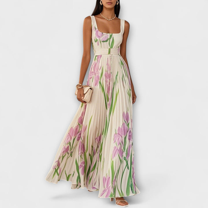 AYETHERA – EMPIRE-WAIST PLEATED MAXI DRESS
