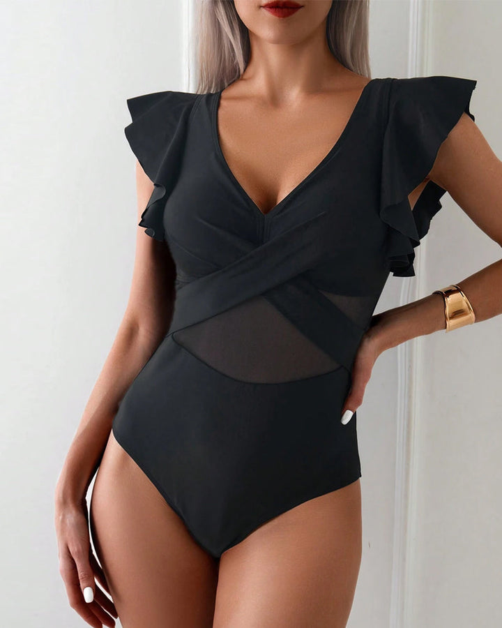 Evelyn | Elegant Ruffle One-Piece Swimsuit