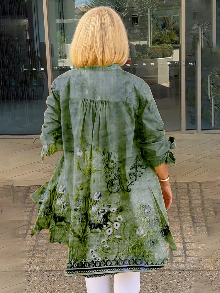 FIORA – BOW SLEEVE PRINTED COTTON JACKET