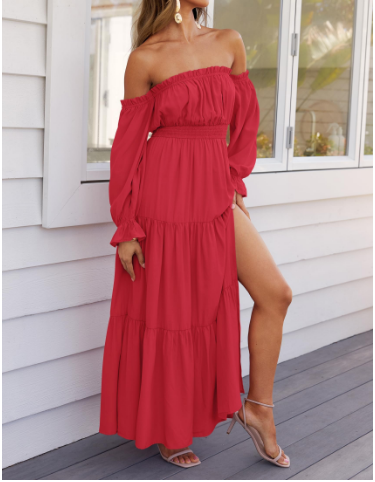 NORESSA – FLOWY TIERED MAXI DRESS
