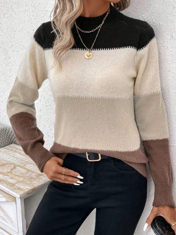 Zoey - Colorblock Knit Sweater
