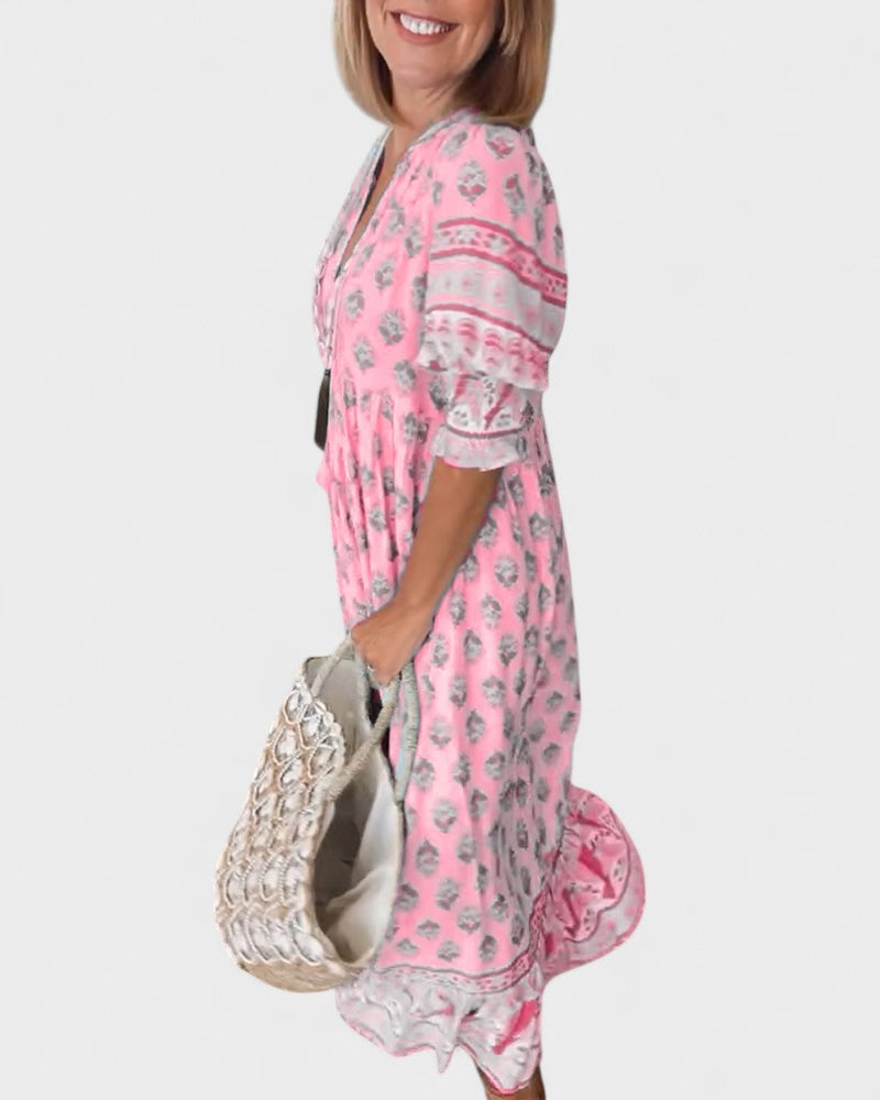 Lani - Boho Button Dress