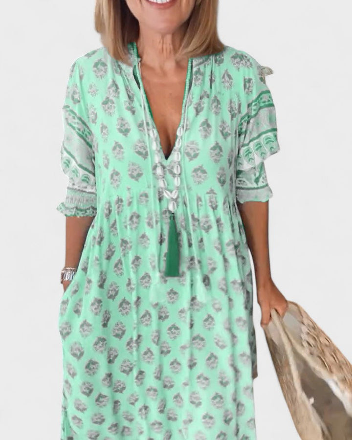 Lani - Boho Button Dress