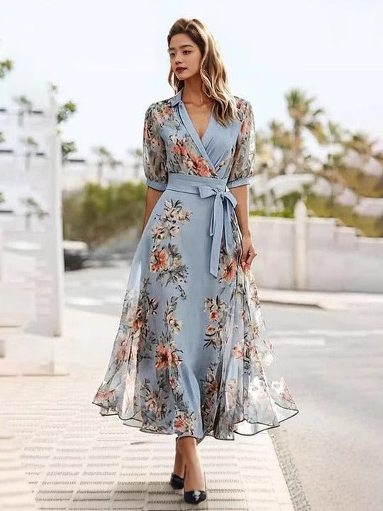 Victoria - Elegant V-Neck Dress