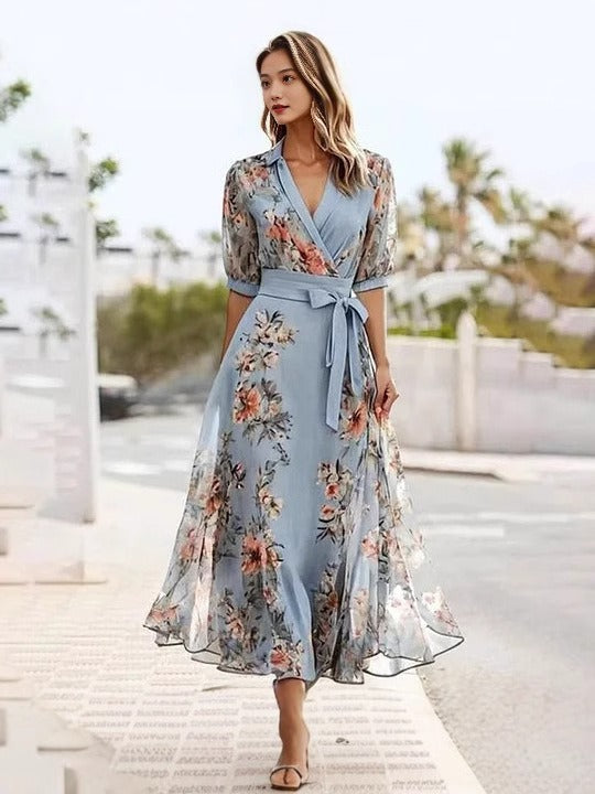 Victoria - Elegant V-Neck Dress