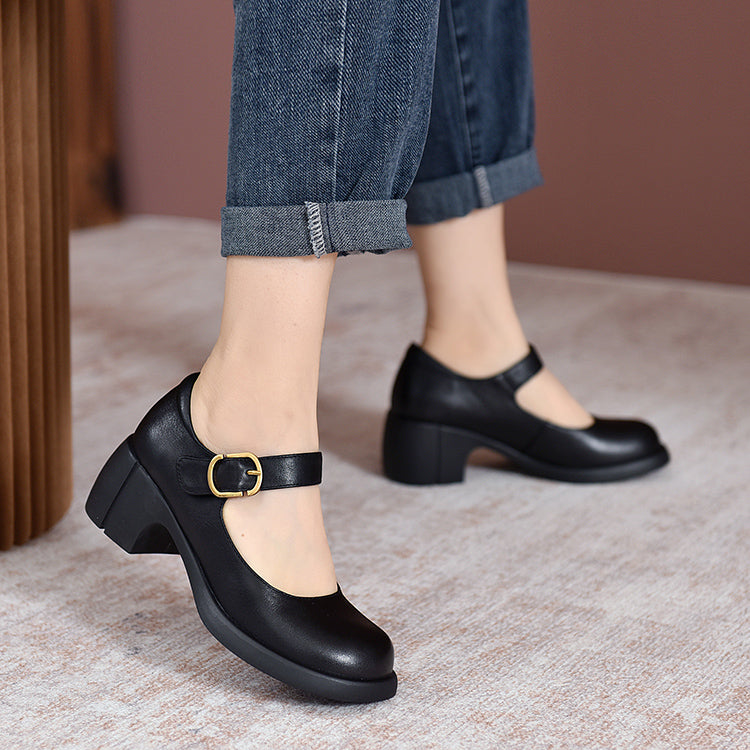 Agnes Leather Mary Janes