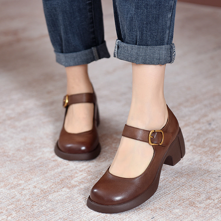 Agnes Leather Mary Janes