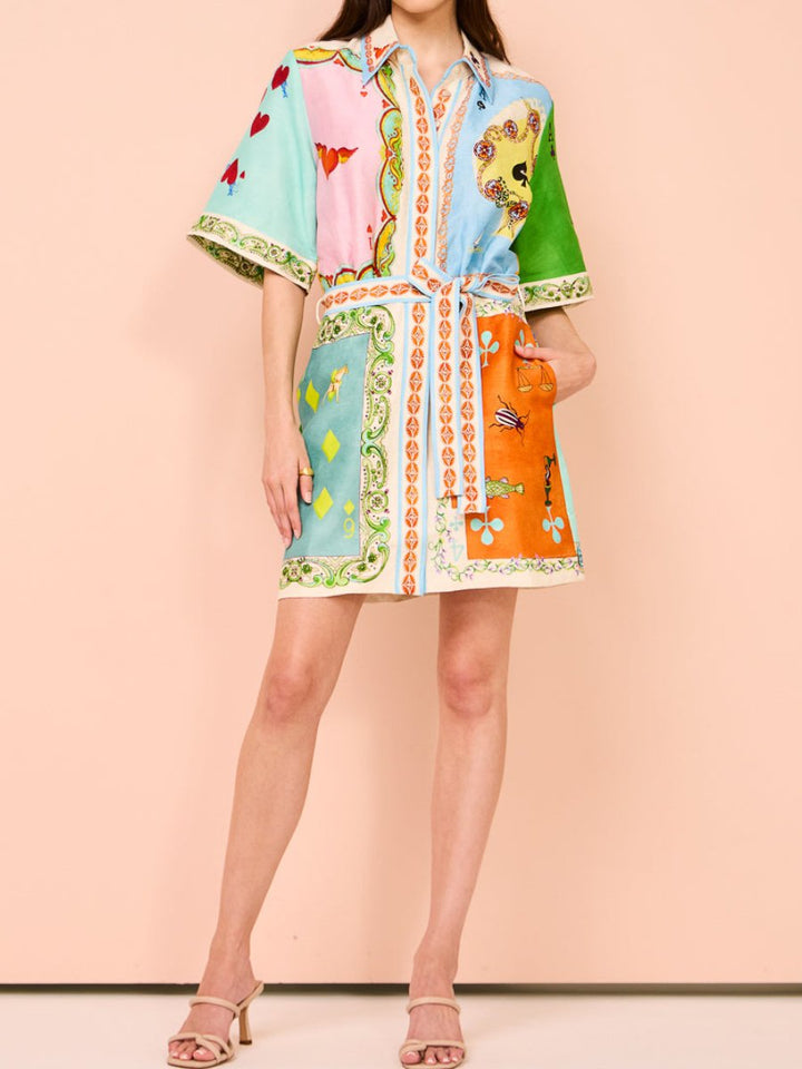 NOVALEE – PRINTED SHIRT DRESS