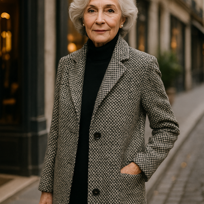 MADISON – CLASSIC HERRINGBONE LONG COAT