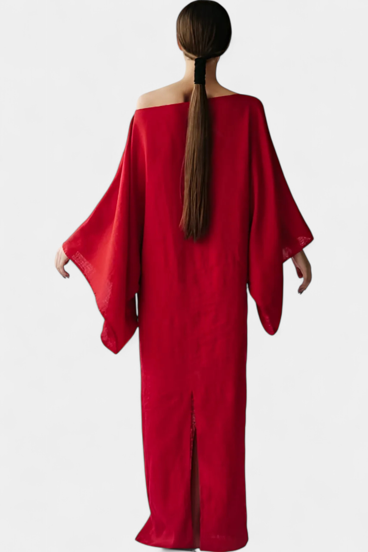 ZAYANA – STYLISH LINEN & COTTON KIMONO DRESS