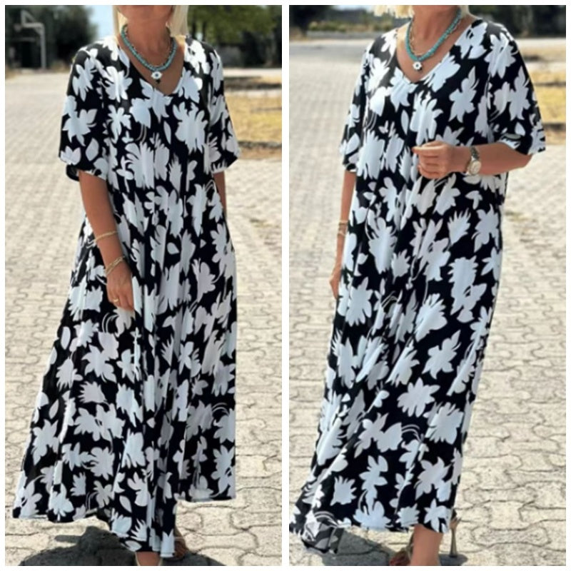 Solene | V-Neck Long Dress