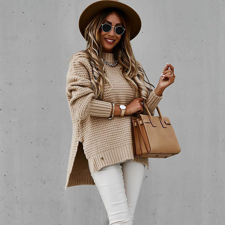 REVERIE – WOMEN’S TURTLENECK SIDE-SLIT SWEATER